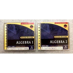 Algebra 1 & 2 The Learning Company Success Builder CD-ROM Windows 95 & Mac  MINT